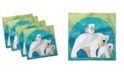 Ambesonne Polar Bear Set of 4 Napkins, 12" x 12"